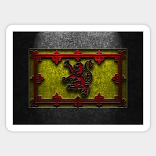 Royal Standard of Scotland Stone Texture Repost Sticker